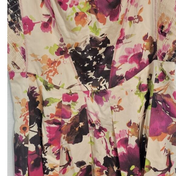 Peruvian Connection Dress Womens 6 Sleeveless Floral Midi Dress Boho Fun Dress - Picture 10 of 10